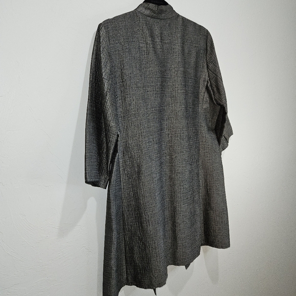 EILEEN FISHER Silk Duster Topper Gray Women's Lightweight Jacket Cardigan $498 - Picture 10 of 12